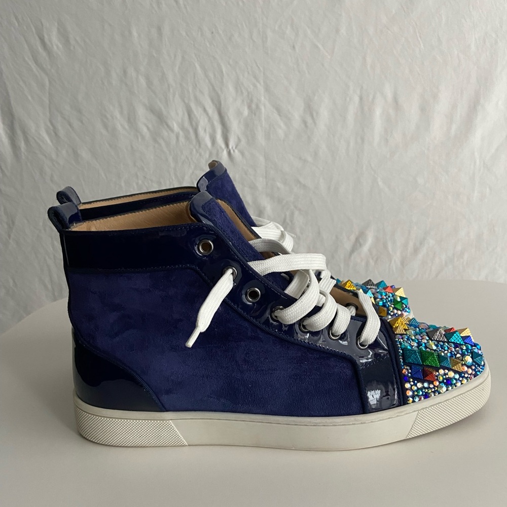 Christian Louboutin Mixkeolouis Flat Suede Multicolor Sneakers - Picture 5 of 7